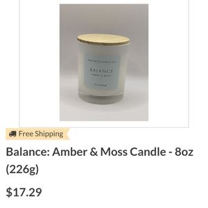 Balance Amber and moss candle